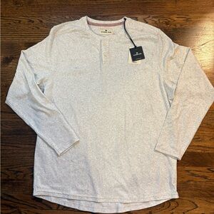 The normal brand men's Gray Henley Shirt xl